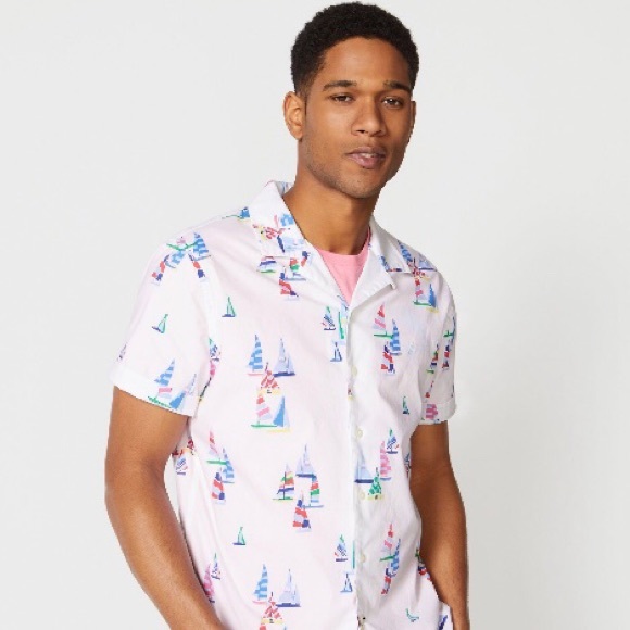 Nautica classic fit boat print camp shirt XXL - Picture 2 of 9